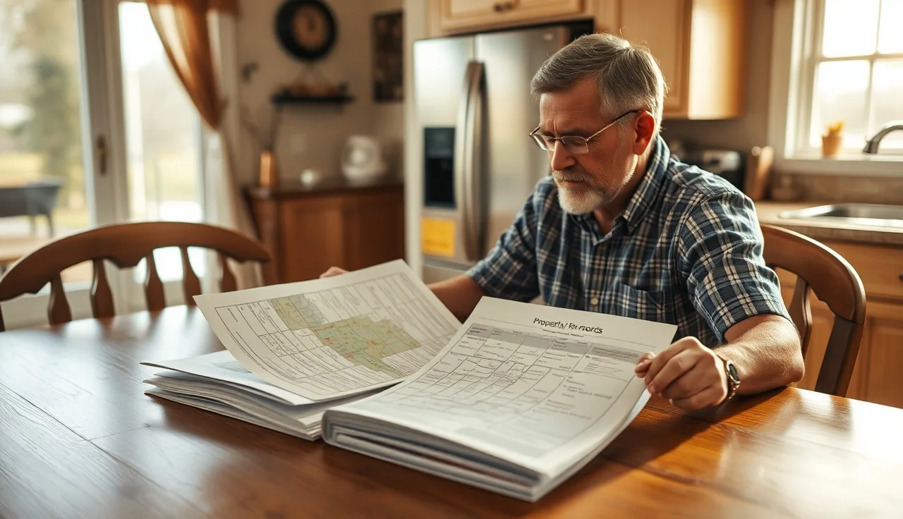 Homeowner reviewing property tax documents at kitchen table for Ohio board of revision complaint
