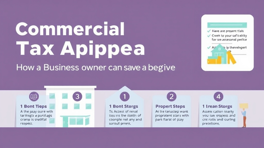 Action-oriented illustration showing how to apply commercial Property Tax Appeal: How Business Owners Can Save