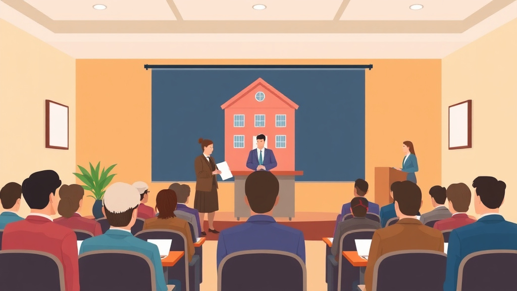 An informative visual explaining present at a Property Tax Hearing: What to Say and How to Say It for beginners and professionals