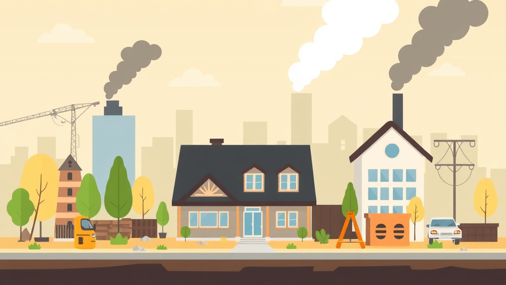 A professional illustration depicting property Tax Appeal With Environmental Issues: Contamination, Noise, and More