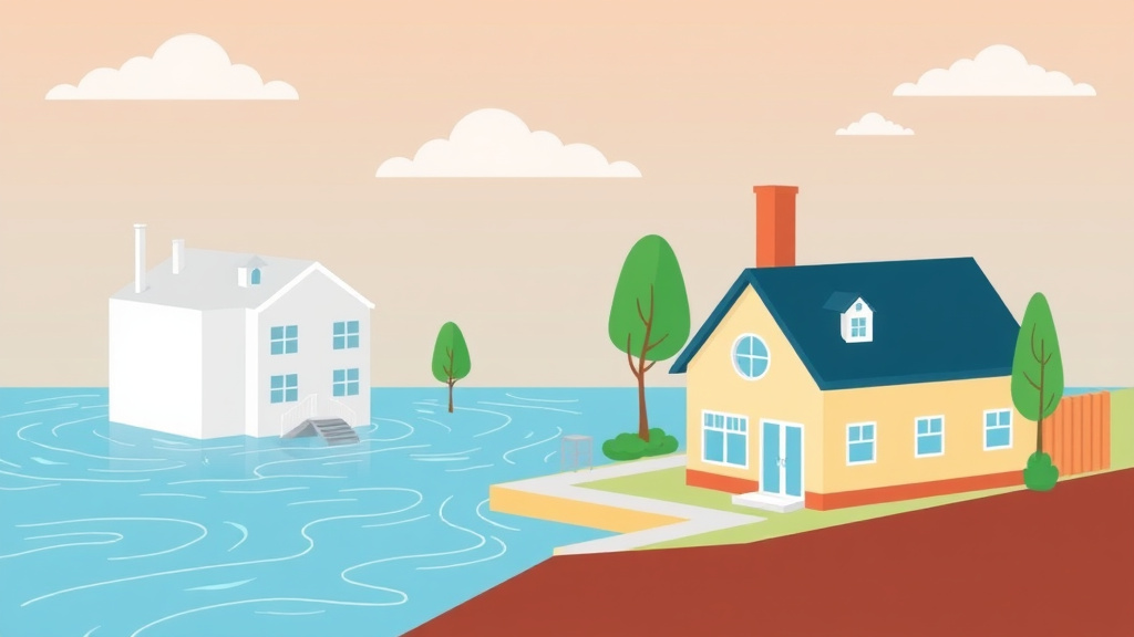 A professional illustration depicting property Tax Appeal for Flood Zone Properties: Insurance Costs and Value Impact