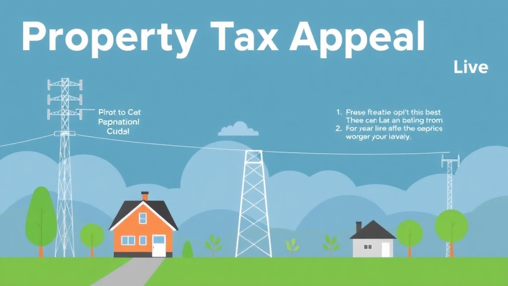 Process flow illustration for putting property Tax Appeal for Homes Near Power Lines and Cell Towers into action