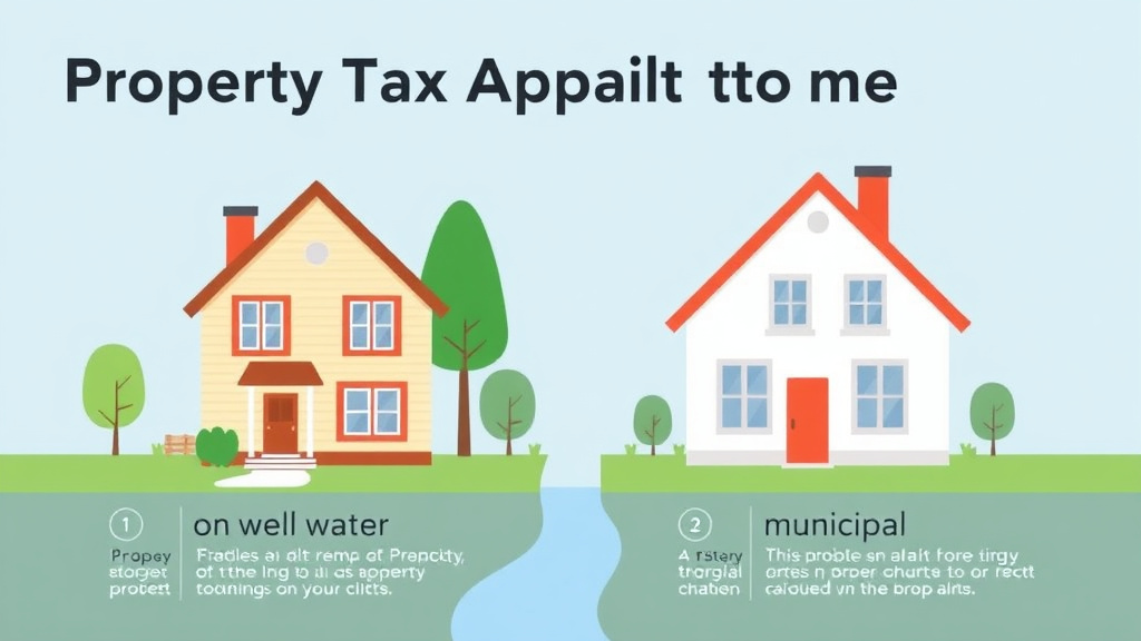 Process flow illustration for putting property Tax Appeal for Homes on Well Water vs Municipal Water into action