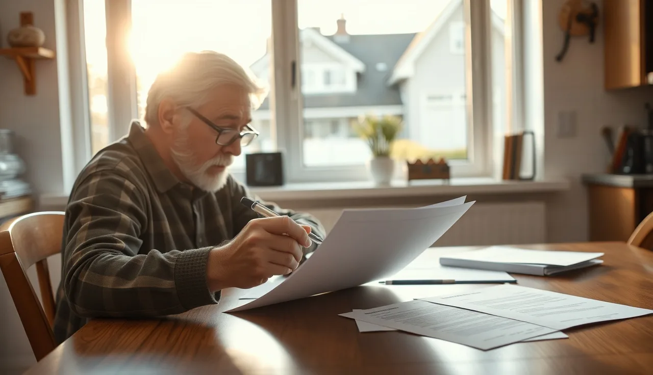 Homeowner reviewing an unexpected property tax escape assessment bill at home