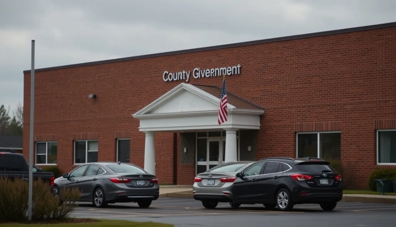 County government building exterior where property tax assessments are produced