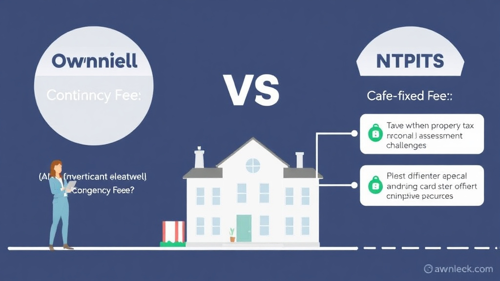 Action-oriented illustration showing how to apply ownwell vs NTPTS: Contingency Fee vs Fixed Fee Showdown