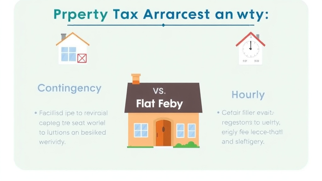 Practical checklist visual for property Tax Appeal Company Fees: Contingency vs Flat Fee vs Hourly