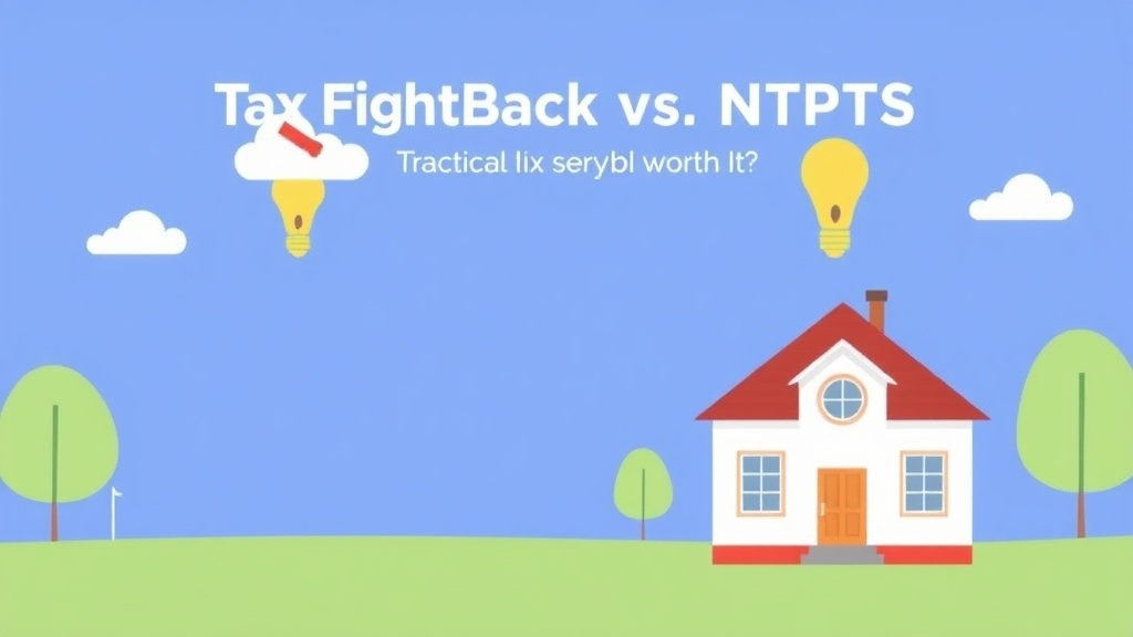 Action-oriented illustration showing how to apply taxFightBack vs NTPTS: Which Property Tax Service Is Worth It?