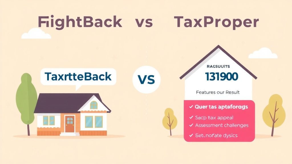 Detailed visual representation of taxFightBack vs TaxProper: Pricing, Features, and Results Compared