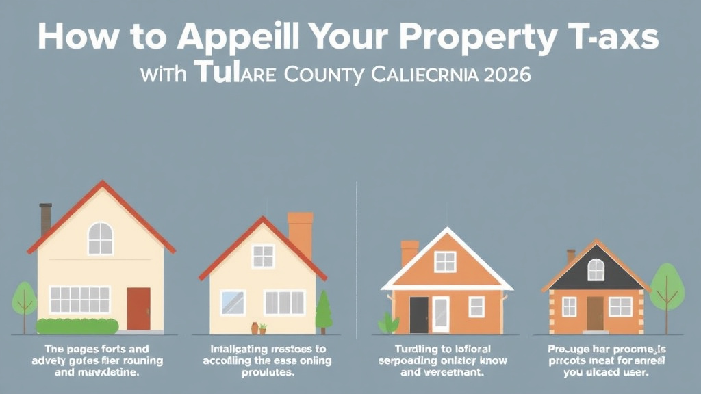 Action-oriented illustration showing how to apply appeal Your Property Tax in Tulare County, California (2026 Guide)