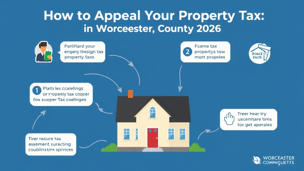 Process flow illustration for putting appeal Your Property Tax in Worcester County, Massachusetts (2026 Guide) into action