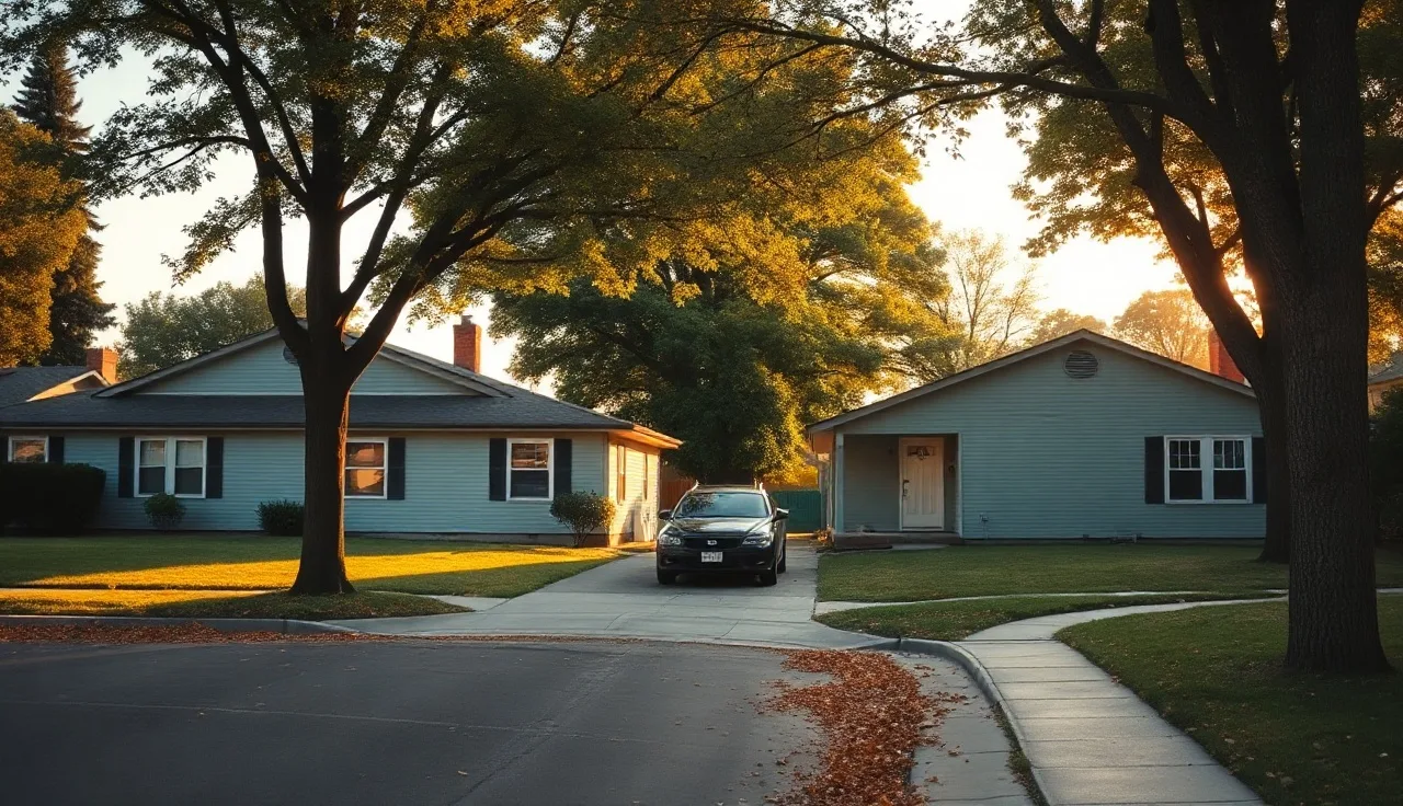 Two similar ranch houses on a suburban street used as comparable sale properties