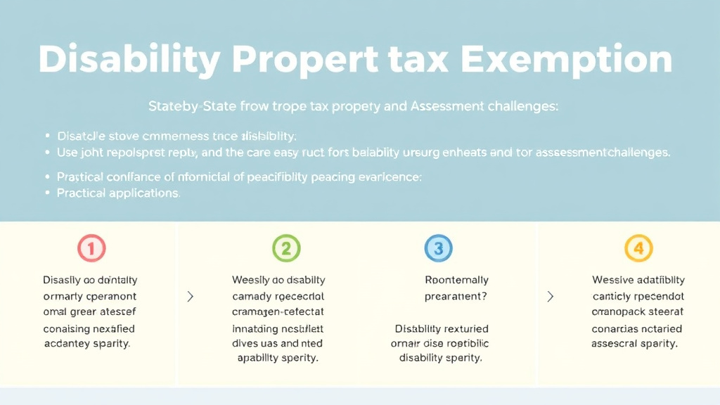 Step-by-step visual guide for implementing disability Property Tax Exemption: State-by-State Eligibility Guide