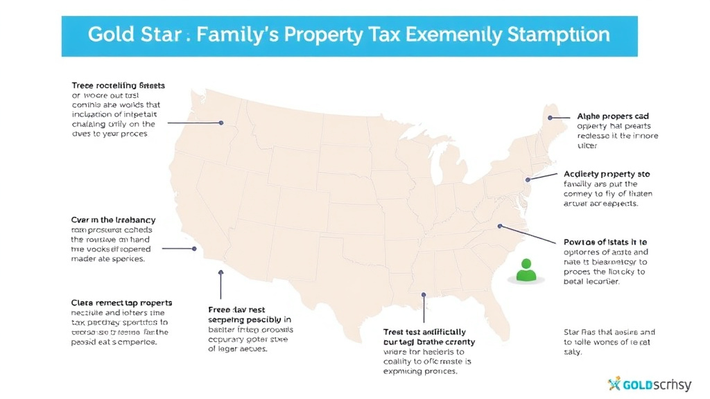 Real-world application diagram for gold Star Family Property Tax Exemption by State