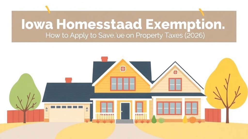 Illustration breaking down the fundamentals of iowa Homestead Exemption: How to Apply and Save on Property Taxes (2026)