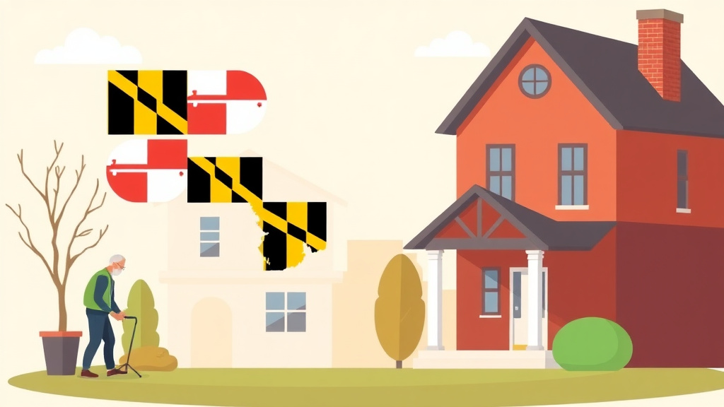 Educational graphic covering the essentials of maryland Senior Property Tax Exemption: Age Requirements, Income Limits, and How to Apply
