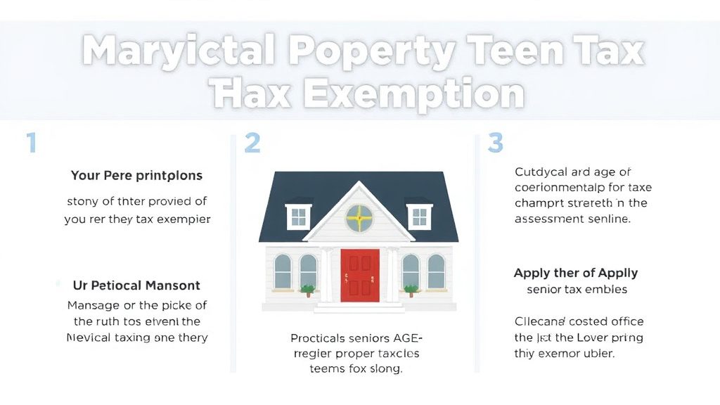 Action-oriented illustration showing how to apply maryland Senior Property Tax Exemption: Age Requirements, Income Limits, and How to Apply