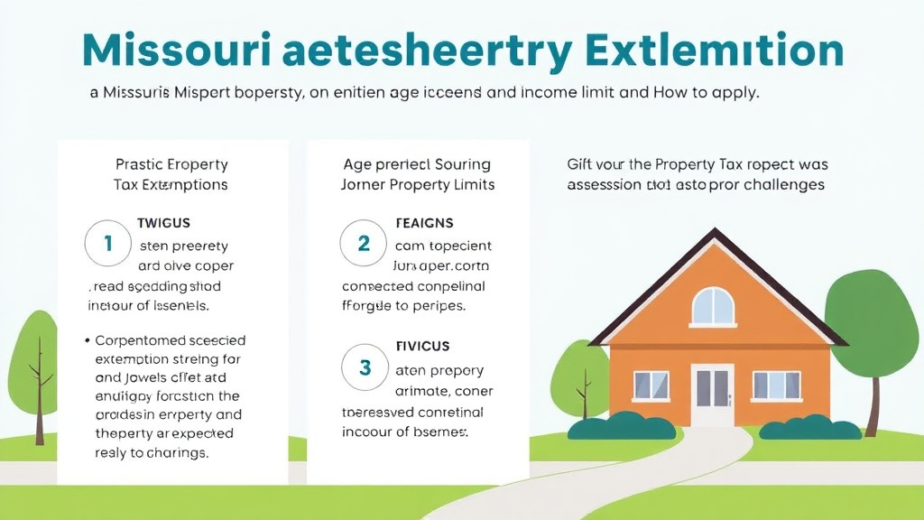 Practical checklist visual for missouri Senior Property Tax Exemption: Age Requirements, Income Limits, and How to Apply