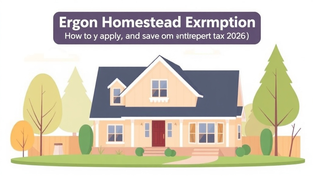 Educational graphic covering the essentials of oregon Homestead Exemption: How to Apply and Save on Property Taxes (2026)
