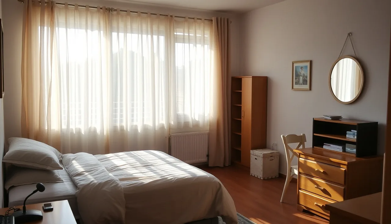 Sunlit spare bedroom in a suburban home, representing homestead exemption room rental question