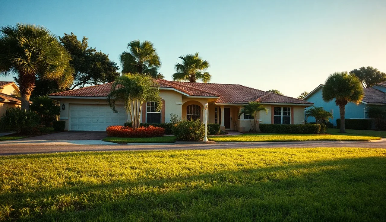 Single-story Florida ranch home with terracotta roof representing Lake County homestead property