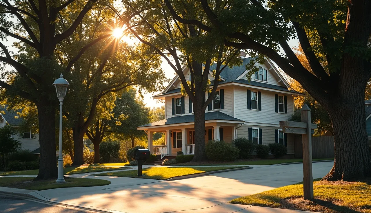Craftsman house on a suburban street representing trust-owned home and homestead exemption