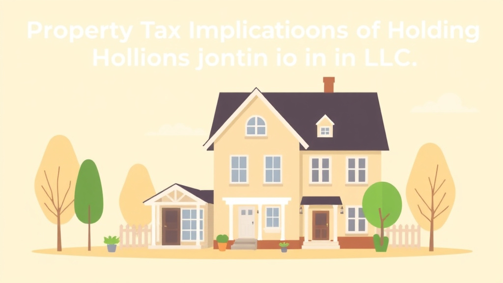 Visual overview of property Tax Implications of Holding Property in an LLC with key concepts highlighted