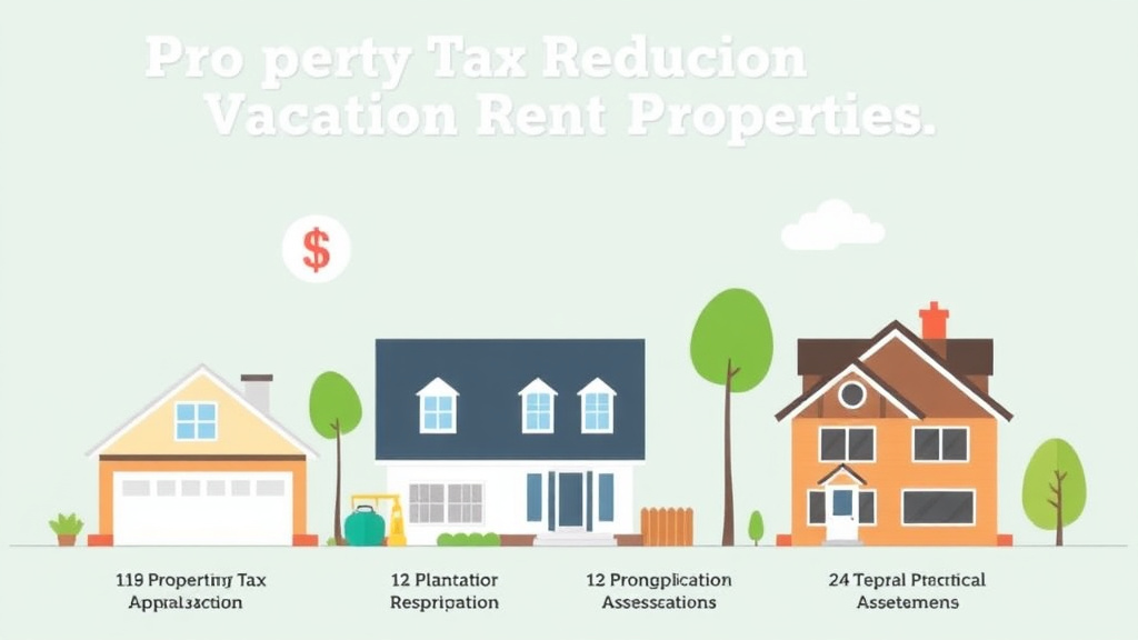 Process flow illustration for putting property Tax Reduction for Vacation Rental Properties into action