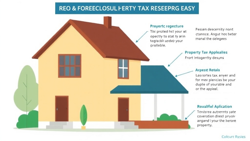 Action-oriented illustration showing how to apply REO and Foreclosure Property Tax Issues for Investors