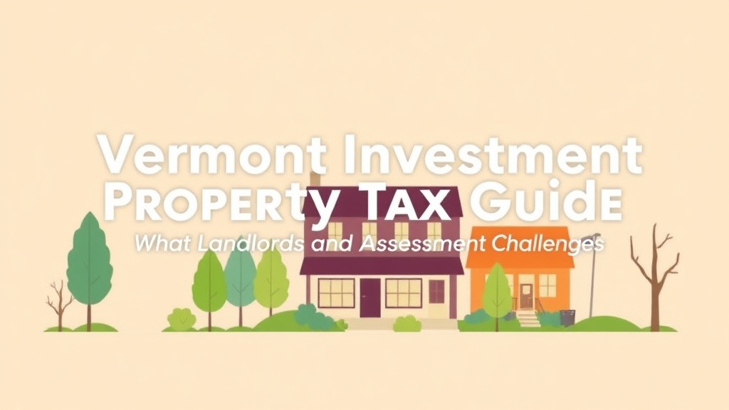 An informative visual explaining vermont Investment Property Tax Guide: What Landlords and Investors Need to Know for beginners and professionals