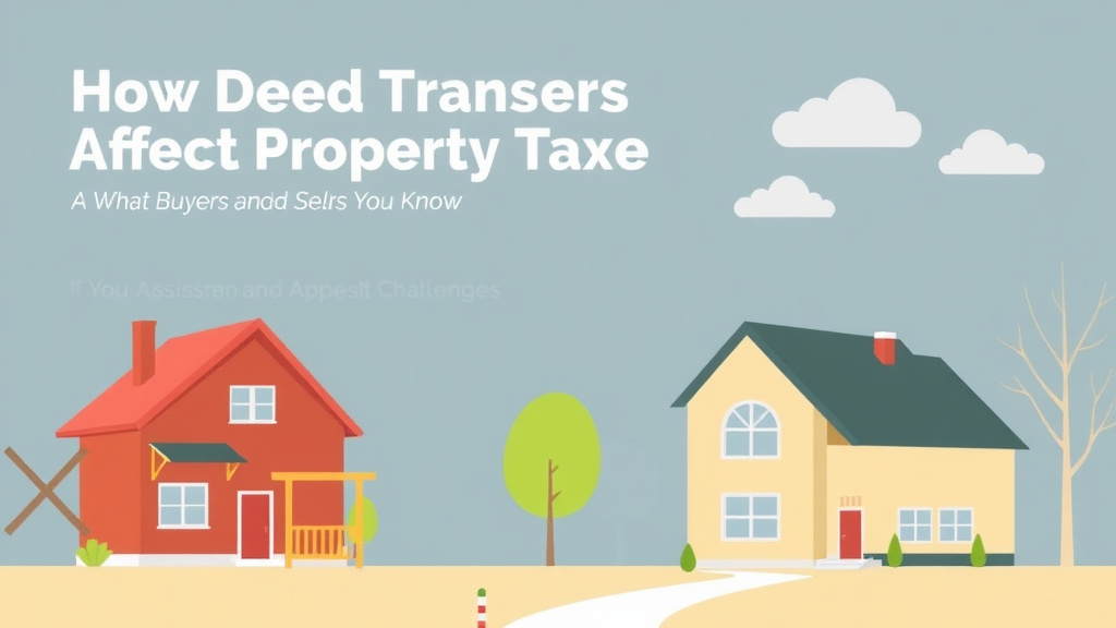 Educational graphic covering the essentials of how Deed Transfers Affect Property Taxes: What Buyers and Sellers Should Know