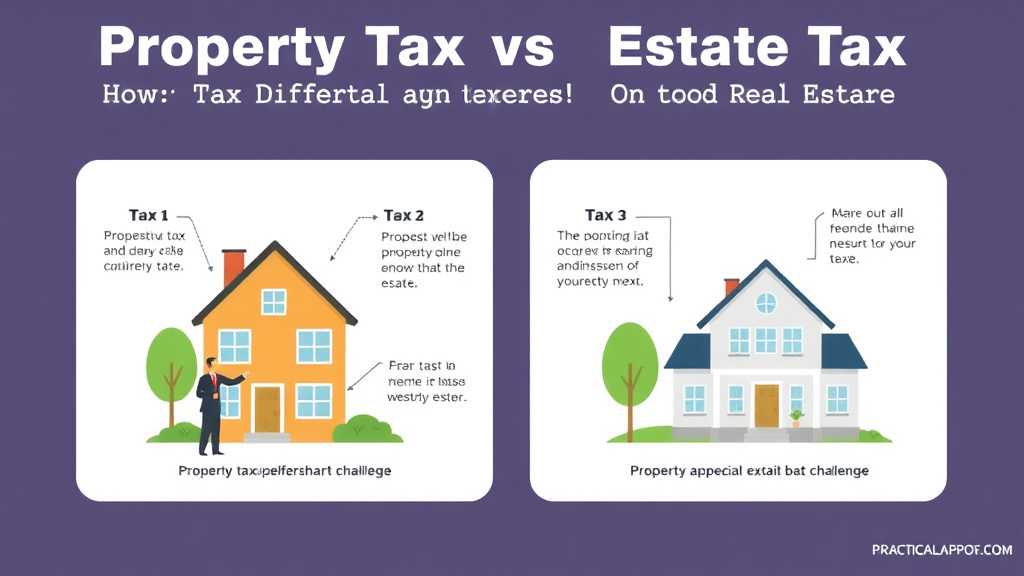 Practical checklist visual for property Tax vs Estate Tax: Two Different Taxes on Real Estate
