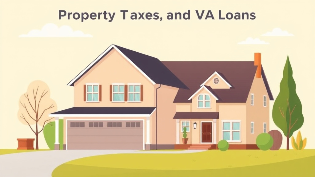 Educational graphic covering the essentials of property Taxes and VA Loans: What Veterans Need to Know About Escrow