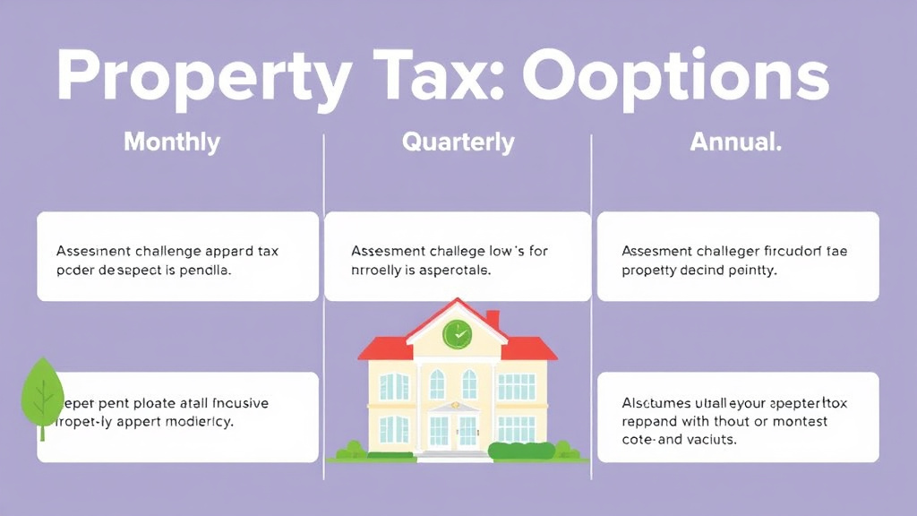 Step-by-step visual guide for implementing property Tax Payment Options: Monthly, Quarterly, and Annual Plans