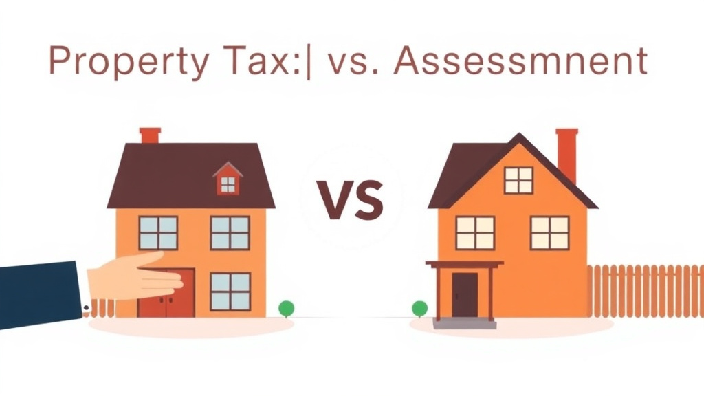 Visual overview of property Tax vs Property Assessment: Understanding the Difference with key concepts highlighted