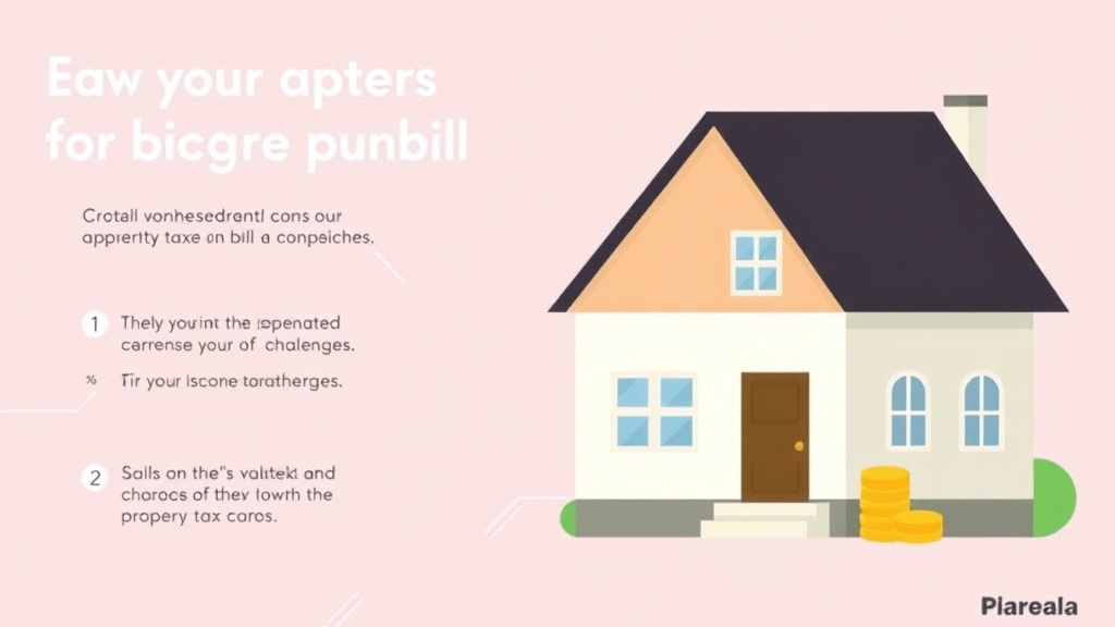 Action-oriented illustration showing how to apply check Your Property Tax Bill for Errors That Cost You Money