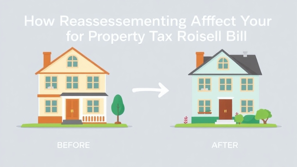Process flow illustration for putting how Reassessment Affects Your Property Tax Bill: Before vs After into action