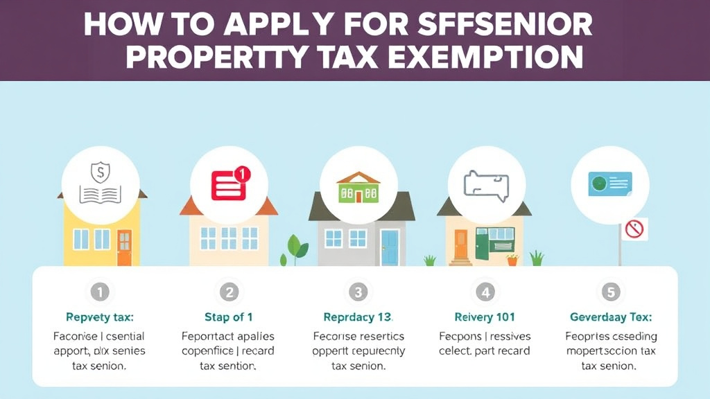 Process flow illustration for putting apply for Senior Property Tax Exemption: Step-by-Step into action