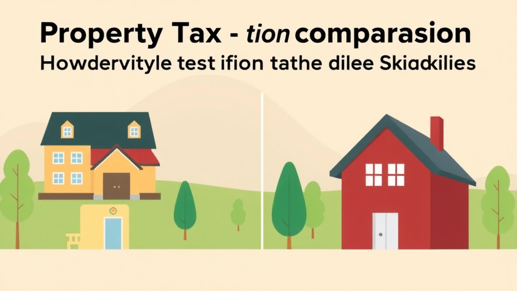 Visual overview of property Tax Comparison: How Neighboring States Differ and Border Strategies with key concepts highlighted