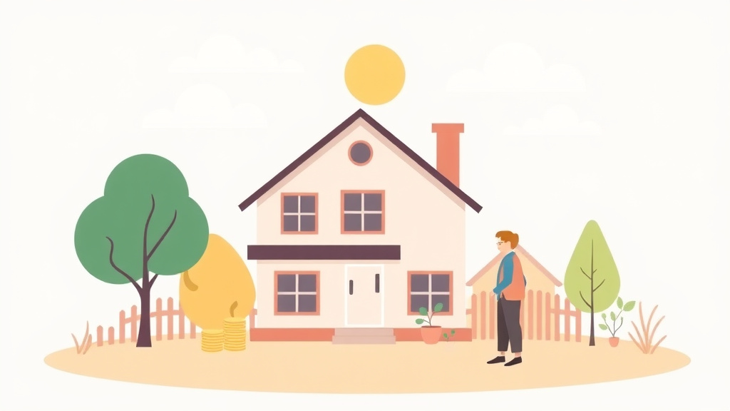 Illustration breaking down the fundamentals of property Tax Deferral Programs for Seniors: Postpone Payments Legally