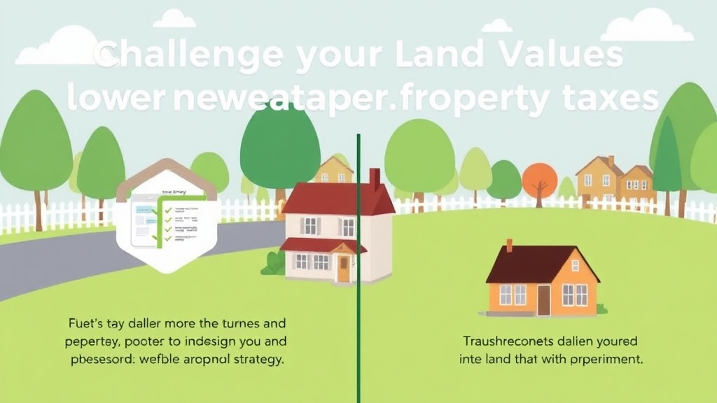 Process flow illustration for putting challenge Your Land Value to Lower Property Taxes: Separate Strategy into action