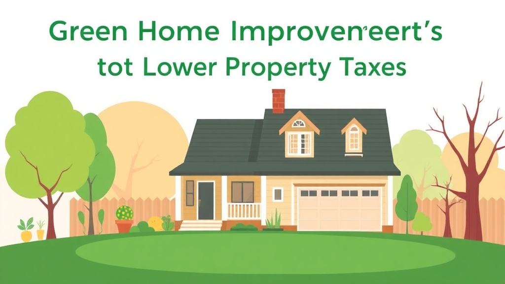 Educational graphic covering the essentials of green Home Improvements That Lower Property Taxes: State-by-State Guide