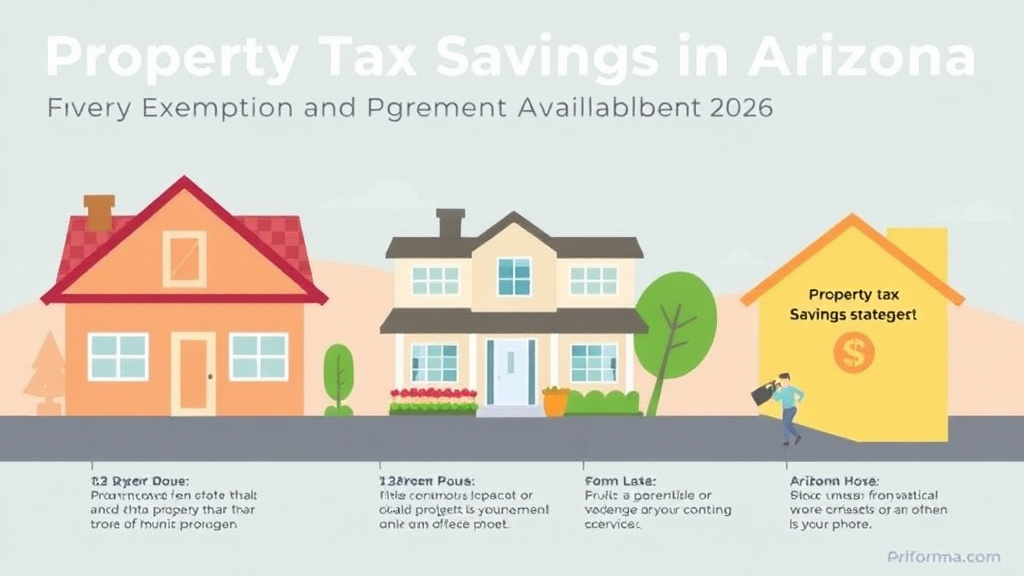 Action-oriented illustration showing how to apply property Tax Savings in Arizona: Every Exemption and Program Available (2026)