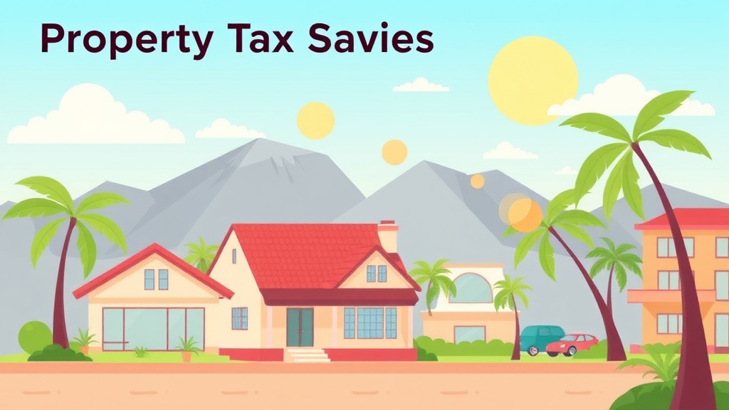 Educational graphic covering the essentials of property Tax Savings in Hawaii: Every Exemption and Program Available (2026)