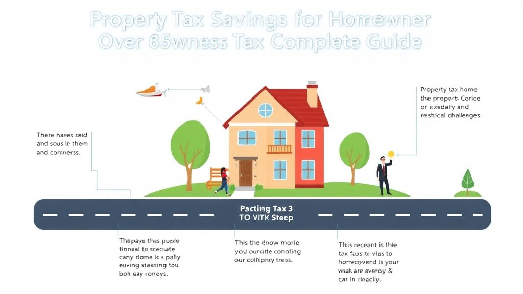 Action-oriented illustration showing how to apply property Tax Savings for Homeowners Over 65: Complete Guide