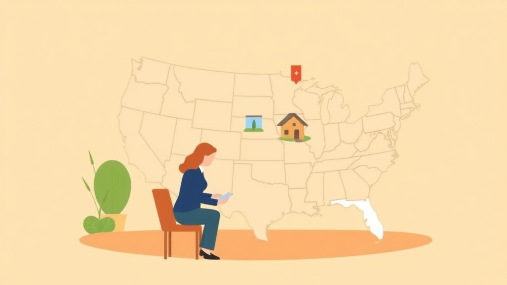 Illustration breaking down the fundamentals of property Tax Savings for Widows and Widowers: Exemptions by State