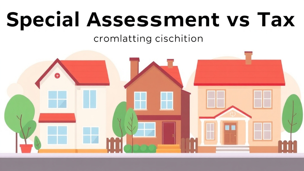 A professional illustration depicting special Assessment vs Property Tax: Understanding the Difference