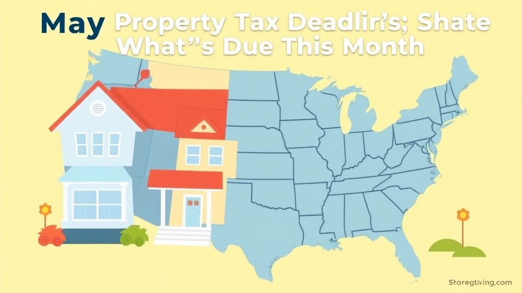 Detailed visual representation of may Property Tax Deadlines by State: What's Due This Month