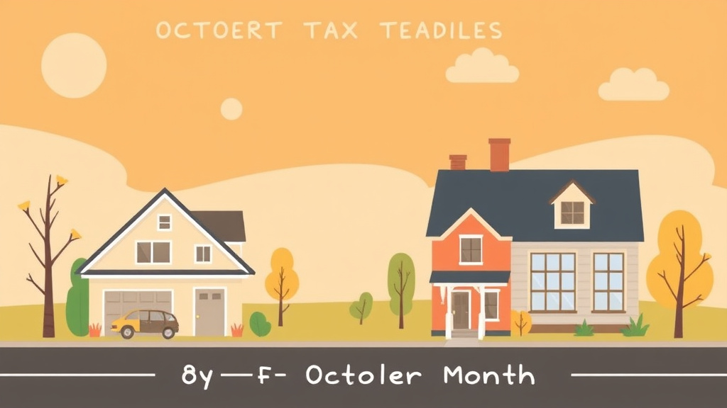 Illustration breaking down the fundamentals of october Property Tax Deadlines by State: What's Due This Month