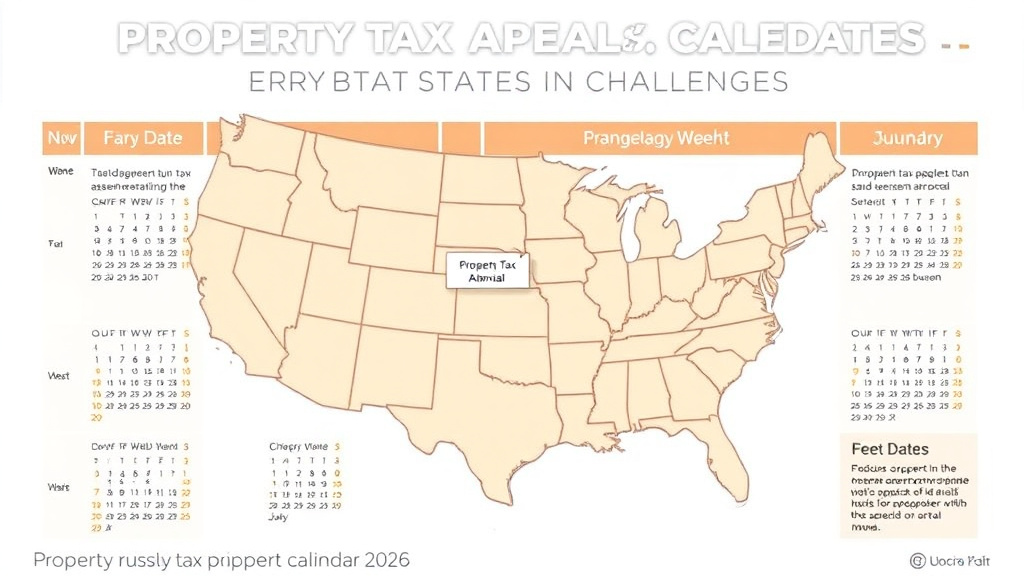 Process flow illustration for putting property Tax Appeal Deadline Calendar 2026: Every State's Key Dates into action